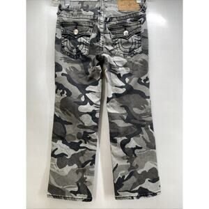 True Religion Rugged Camouflage Adjustable Waist Jeans Girls 6 22x20